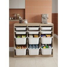 Pratico Cosmo 2xl 12 Sepetli Çok Amaçlı Mutfak Dolabı Beyaz