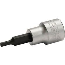 İzeltaş 3/8" Lokmalı Allen Uç (Metrik) | Krom Vanadyum Altıgen Vida Sökme Başlığı Alyan