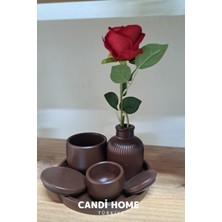 Varessa Black Harmony – Modern Tepsili Mumluk & Vazo Seti - Şık Siyah Mumluk, Şamdan ve Vazo Seti