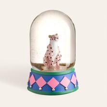 Zsa Zsa Zsu Meılın Cam Kar Küresi 10x10x18,5 Cm Mavi - Pembe