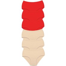 Marsilyan 6 Adet Tutku Kadın Yüksek Bel Bato Kalın Lastik Külot S5