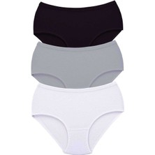 Marsilyan 3 Adet Tutku Kadın Yüksek Bel Bato Kalın Lastik Külot S6