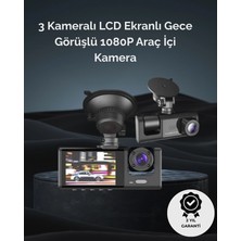 Marsilyan 1. 3 Kameralı Full HD Araç Kamerası – Ön, İç ve Arka Görüş ile %100 Kapsama