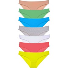 Leopardess 7 adet Süper Eko Set Likralı Kadın Slip Külot Çok Renkli