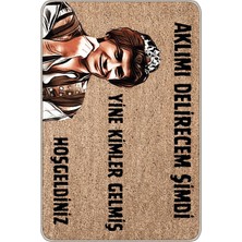 Bej Komik Aklımı Delirecem Şimdi Kapı Önü Paspası KP41