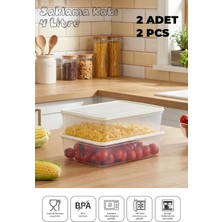 Espas Home Mikrodalga ve Derin Dondurucuya Uygun Freshkeep Saklama Kabı 2'li Set - Krem / 2*4000 ml