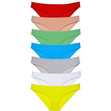 Leopardess 7 adet Süper Eko Set Likralı Kadın Slip Külot Çok Renkli