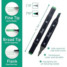 Storemax 48 Adet Marker Kalemden Oluşan Rengarek Kalem Seti Çantalı Standlı Çift Taraflı Marker Boyama Renklendirme Kalemleri