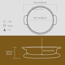 Storemax Lava, Pişirme Kabı, Lv Eco Gv 17 K4, Yuvarlak Güveç, Ahşap Altlık, Çap 17 Cm, Dökme Demir, Siyah