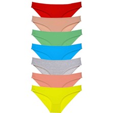 Leopardess 7 adet Süper Eko Set Likralı Kadın Slip Külot Çok Renkli