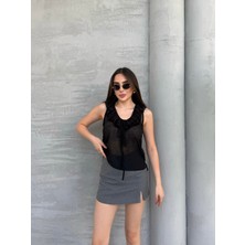 New Station New Statıon Transparan Şifon Bluz