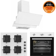 Ferre ve Afm Tech Markalı / Royalchef Beyaz  Ankastre Set (SS206  + FM7301 + FM2201)