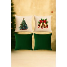 Devor Yılbaşı Temalı Kırlent Kılıfı 4’lü Set