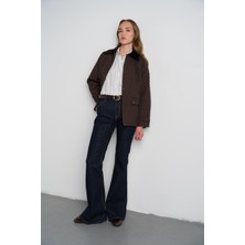 Nauve Kahverengi Kapitone Mont