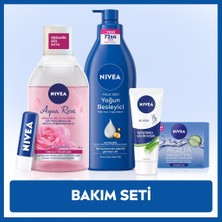 Nivea Besleyici Vücut Sütü 400ML, Makyaj Temizleme Suyu 400ML, Yüz Kremi 50ML, El Kremi, Dudak Bakım Kremi