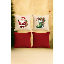 Devor Yılbaşı Temalı Kırlent Kılıfı 4’lü Set