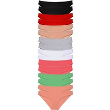 Leopardess 16 adet Süper Eko Set Likralı Kadın Slip Külot 8 Renkli