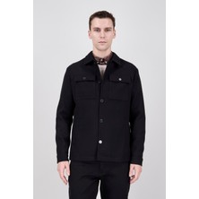 Paco Romano Erkek Siyah Bebe Yaka Mont