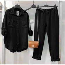 New Station New Statıon Airobin Keten Gömlek Pantolon Takım