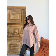 New Station New Statıon Arkası Uzun Gömlek Elbise