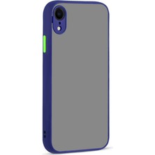 Zore iPhone Xr 6.1 Uyumlu Msra Hux Kapak-Lacivert