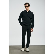 Lufian Sterno Smart Erkek Chino Pantolon Slim Fit Siyah