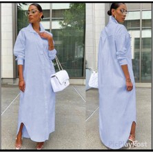 New Station New Statıon Maxi Gömlek Elbise