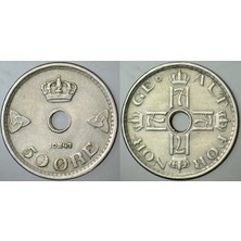 Banknoting Norveç 50 Öre 1947.