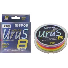 Nippon Urus 8x Braid 250 mt Multi Color Ip