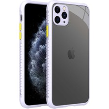 Zore iPhone 11 Pro Max Uyumlu ​​msra Kaff Kapak-Mor