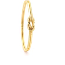 ferizz altın kaplama  çizgili model aşk düğümü ajda bilezik blz-3136