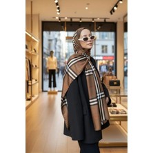 Verahed Ekose Desenli Şal Ince Dokuma Mevsimlik Günlük Kullanımına Uygun Kadın Şal