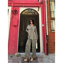 New Station New Statıon Desenli Gömlek Pantolon Takım