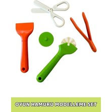 Kiddico Toys Childgen Oyun Hamuru Premium Modelleme Seti (Roller, Makas, Spatula, Cımbız)