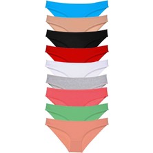 Leopardess 9 adet Süper Eko Set Likralı Kadın Slip Külot Tüm Renkler