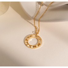 Myz Takı Halka Formlu Roma Rakamlı Kişiye Özel Tarihli 925 Ayar Gümüş Kadın Kolyesi