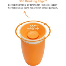 Munchkin Mucize 360° Alıştırma Bardağı, 12AY+, 296ML Turuncu