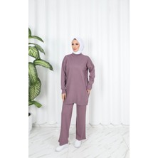 Nisum Moda Asimetrik Şeritli Merserize Takım