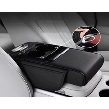 Point Kolçak Üstü Geçmeli Kolçak Yükseltici Bardaklık Peçetelik USB Li Kolçak Siyah