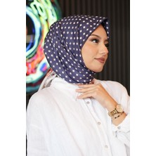 Afvente Puantiye Desen Kiremit Pamuk Eşarp