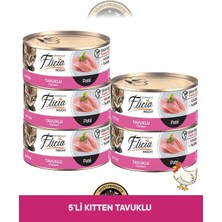 Felicia Insight Pate Tavuklu Kıyılmış Yavru Kedi Konserve Maması Seti 5x85 gr