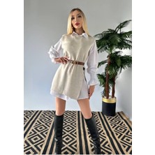 New Station New Statıon Süveter Triko Gömlek Elbise Kemer Takım