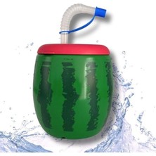 Sad Şad® Karpuz Model Kendiliğinden Pipetli 900 ml Suluk, Matara