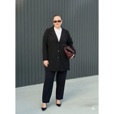 BezeXL Büyük Beden Astarsız Ceket Siyah