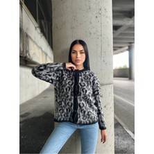 New Station New Statıon Leopar Desen Triko Hırka