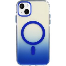 Roketcim Apple iPhone 15 Kılıf M-Safe Şarj Özellikli Transparan Renk Geçişli Toros Kapak