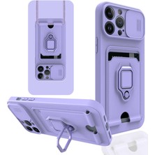Zore iPhone 13 Pro Uyumlu ​msra Pelit Kapak-Lila
