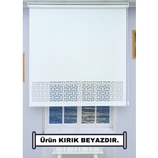 Esdeh Lazer Stor Perde (Kırık Beyaz) - Kalın Stor Kumaşı - 30 cm Lazer Yüksekliği