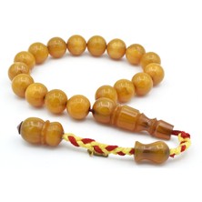 Murty99 Ebu Sırr Imzalı Küre Kesim Sarı Sıkma Kehribar Efe Maskot Tesbih