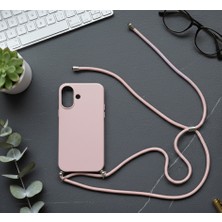 Emybox Iphone 16 Boyun Askılı Ipli Lansman Içi Kadife Silikon Yumuşak Telefon Kılıfı Urban Serisi
